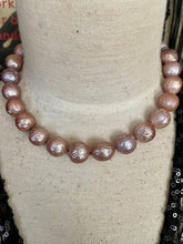 Load image into Gallery viewer, High End Large Dragonscale Edison Pearl Pave Diamond Necklace
