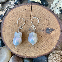 Load image into Gallery viewer, Luminous Baroque Pearl Sterling Silver Dangle Earrings
