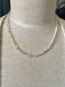Ethiopian Opal Graduated Short Necklace