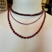 Load image into Gallery viewer, Rare Malaya Garnet Faceted Beaded Short Necklace
