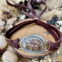 Load image into Gallery viewer, Chunky Jasper Unisex Leather bracelet
