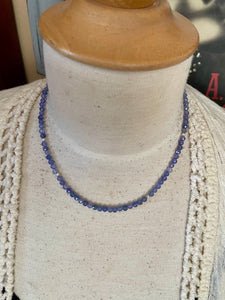 Petite Faceted Tanzanite Short Necklace