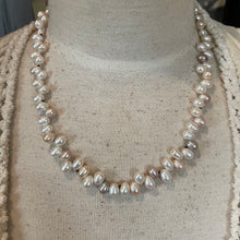 Load image into Gallery viewer, Short Flawless Pearl Replaceable Clasp Moon and Stars necklace
