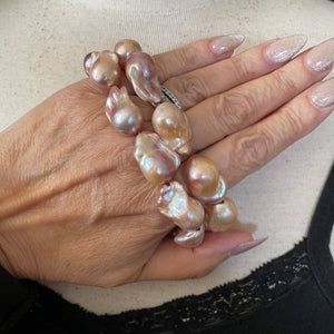 Rose Pink Baroque Pearl Necklace