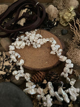 Load image into Gallery viewer, Long or short White Funky Freshwater Pearl Leather Necklace
