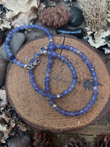 Petite Faceted Tanzanite Short Necklace