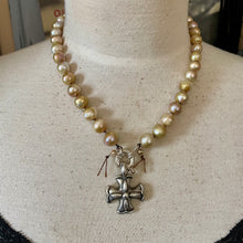 Load image into Gallery viewer, Luminous Rustic Golden Edison Pearl Necklace
